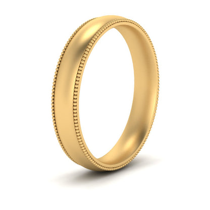 4 mm Milgrain Comfort Fit Mens Wedding Band Fascinating Diamonds