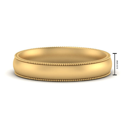 4 mm Milgrain Comfort Fit Mens Wedding Band Fascinating Diamonds