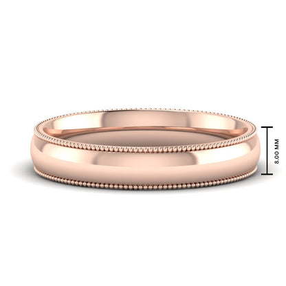Comfort Fit Wedding Band Milgrain Edge Fascinating Diamonds