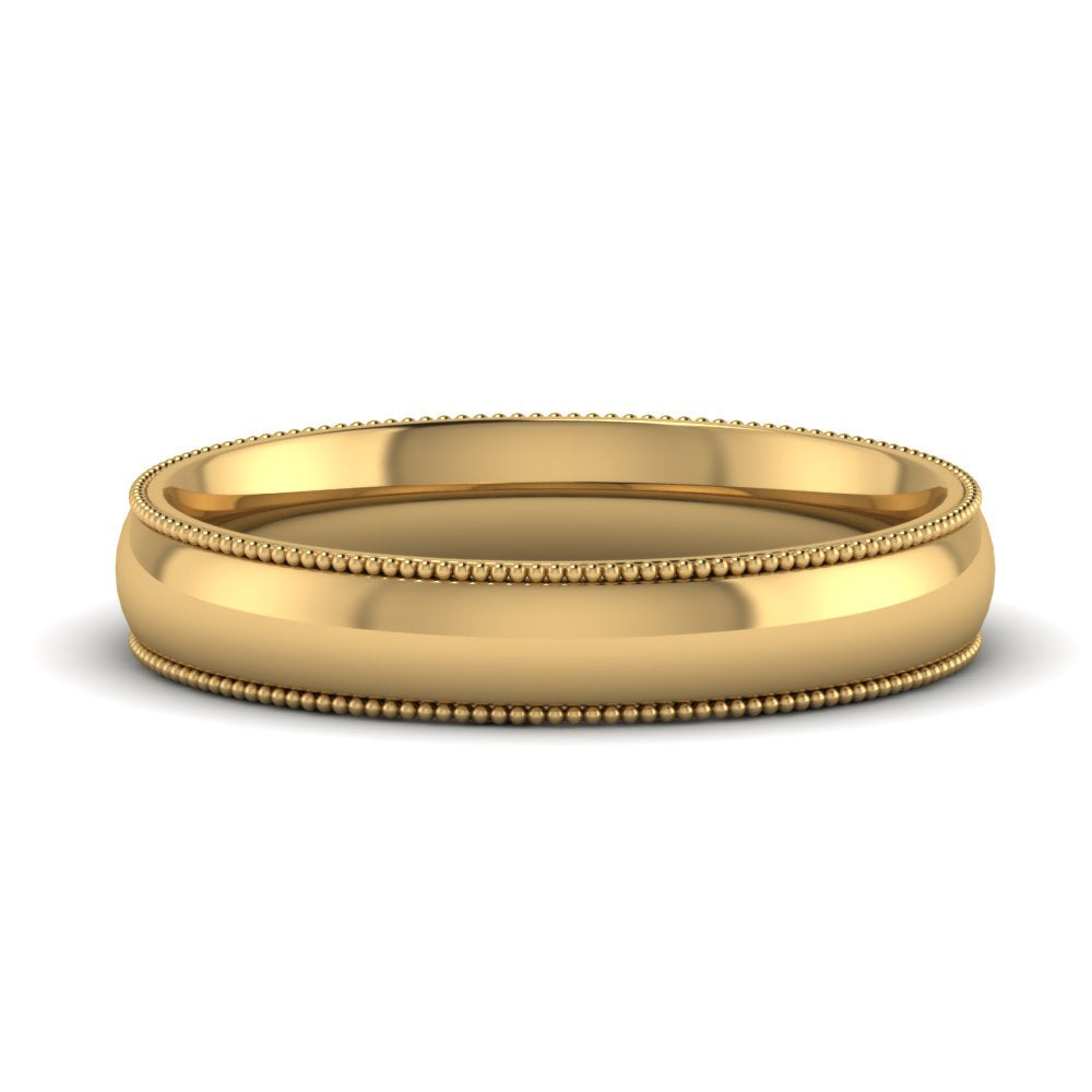 Comfort Fit Wedding Band Milgrain Edge Fascinating Diamonds