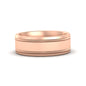 Mens Band Double Milgrain Fascinating Diamonds