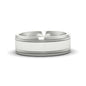 Mens Band Double Milgrain Fascinating Diamonds