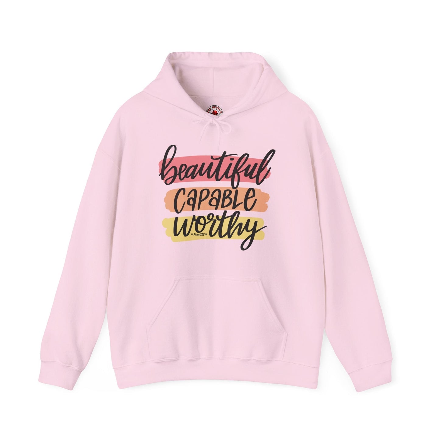 Beautiful Capable Worthy Hooded Sweatshirt The Devil's Pickle