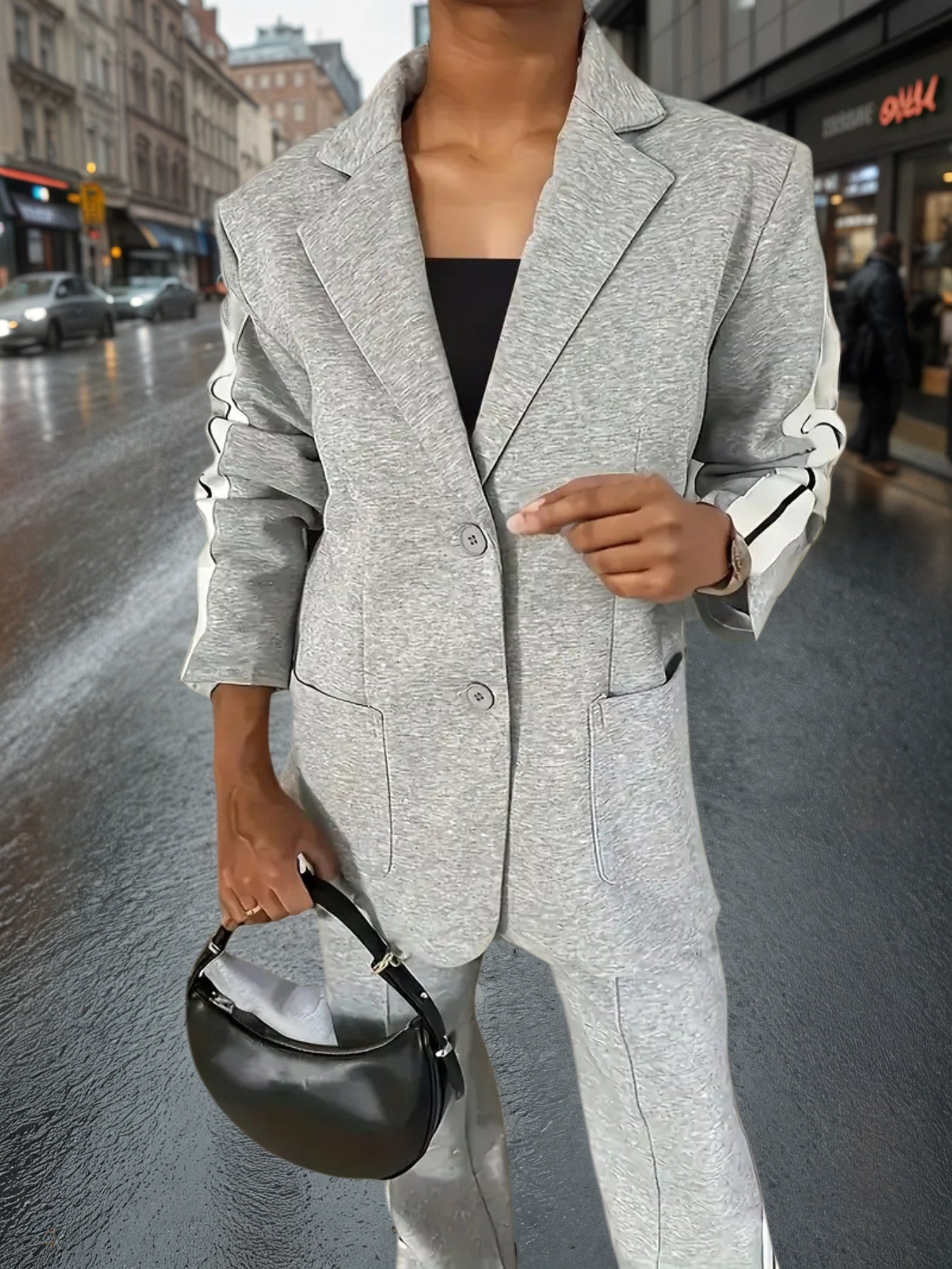 Women’s Elegant Solid Color Suit Set FitiqueFit