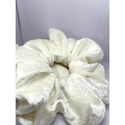 Cream Crushed Velvet Scrunchie Enchanted Scrunch