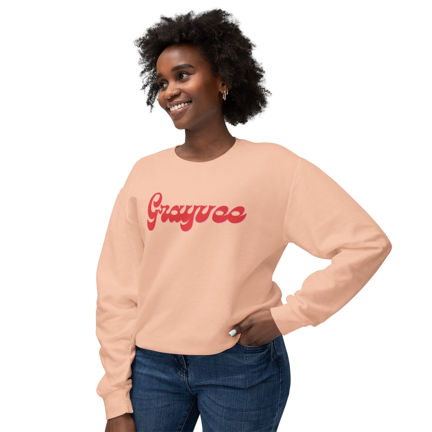 Unisex Lightweight Crewneck Sweatshirt "Grayvee" Grayceful LLC