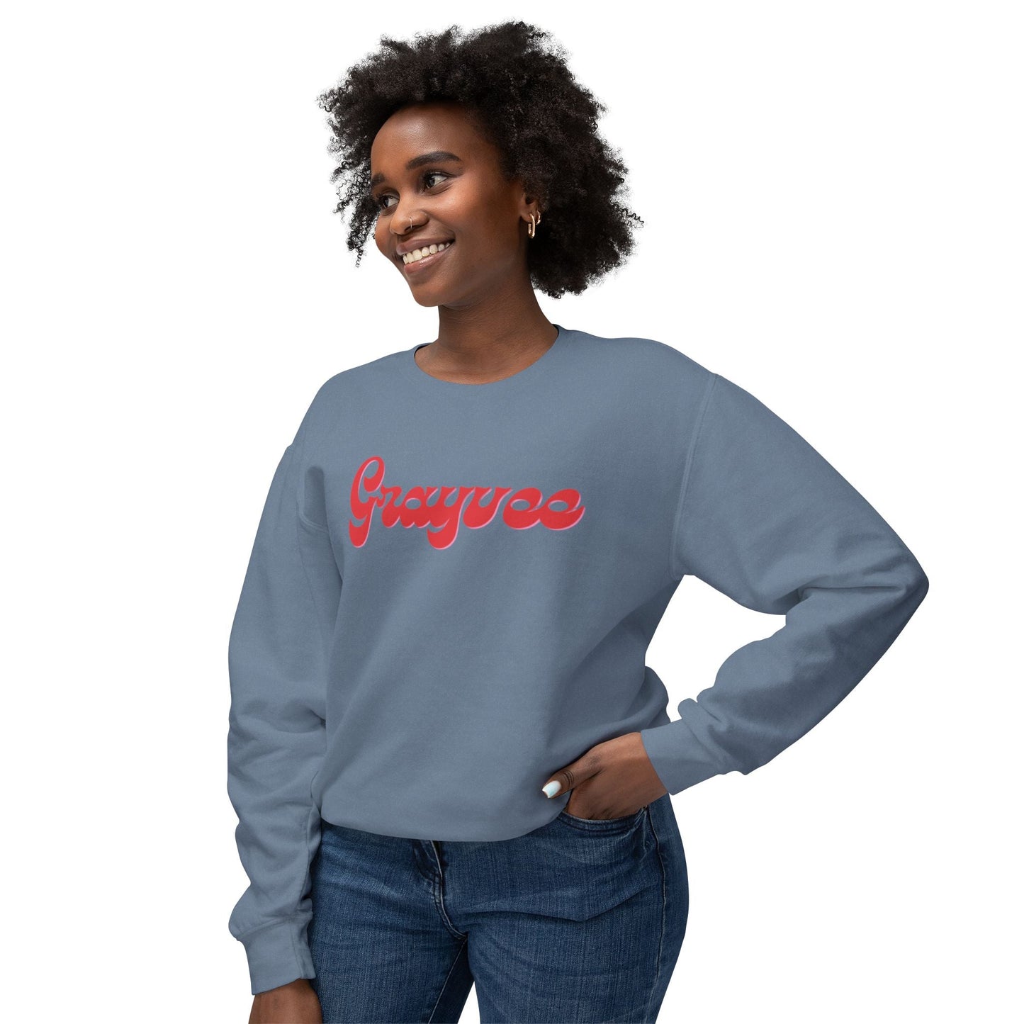 Unisex Lightweight Crewneck Sweatshirt "Grayvee" Grayceful LLC