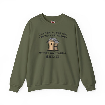 I'm Looking For The Correct Bathroom Crewneck Sweatshirt The Devil's Pickle