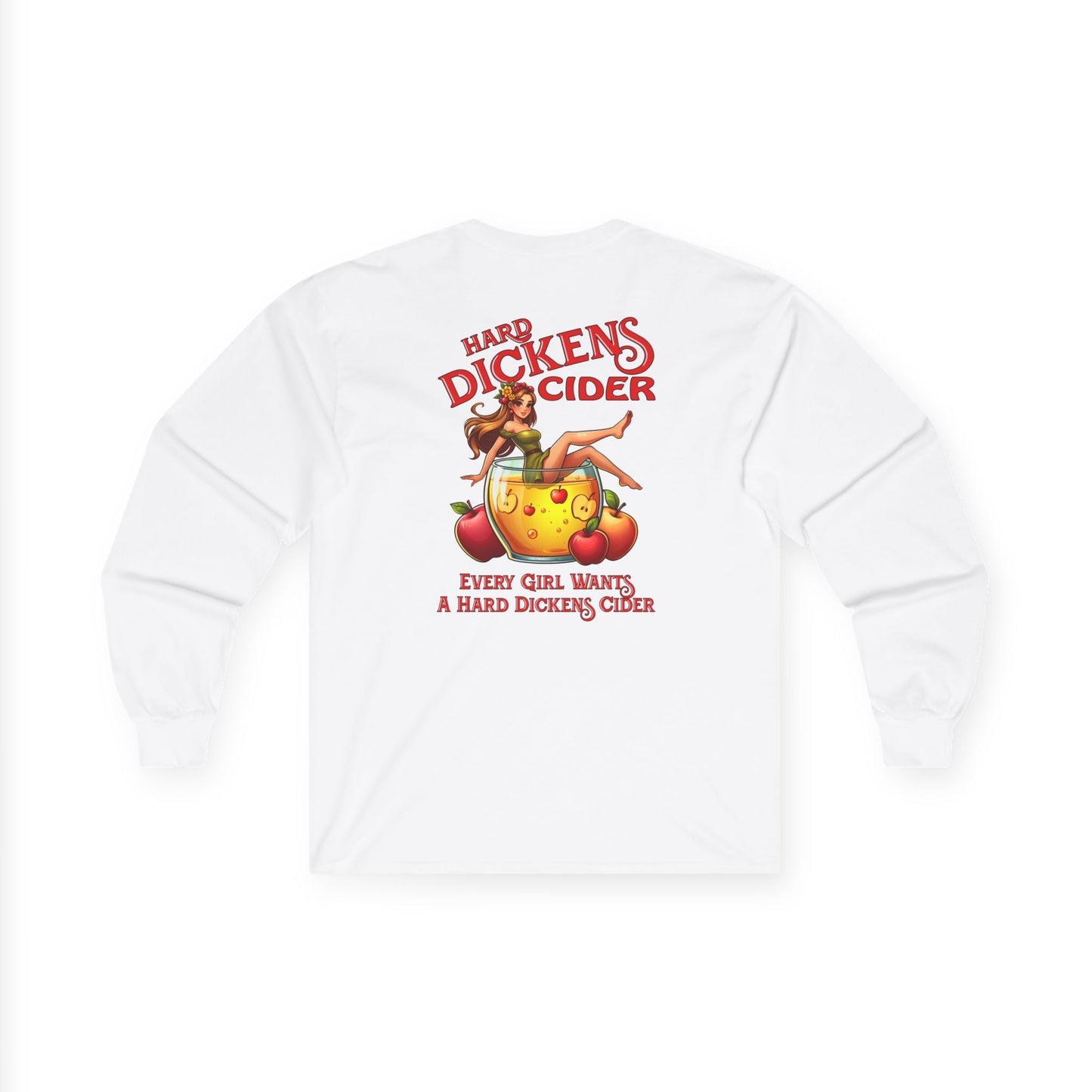 Hard Dickens Cider Front/Back Long Sleeve Tee The Devil's Pickle