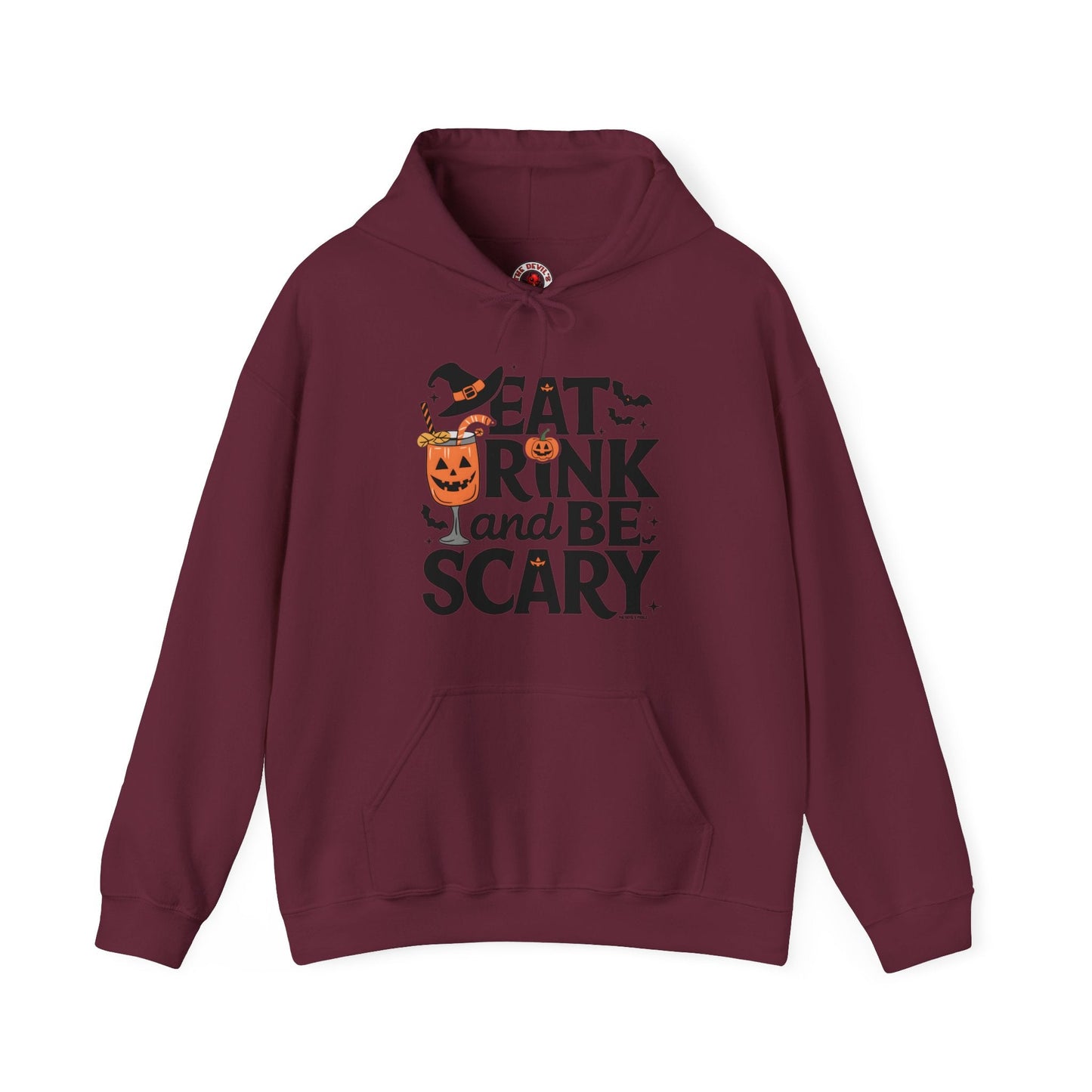 Eat Drink and Be Scary Hooded Sweatshirt The Devil's Pickle