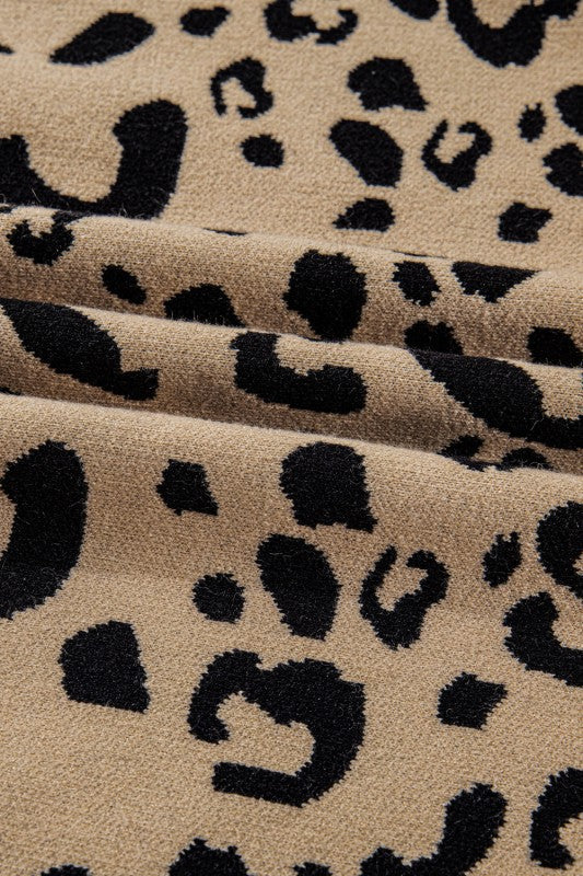 Plus Size Leopard Knit Lacy Trim Long Sleeve Sweat Shop Style & More | Fresh Looks, Everyday Deals & Free Shipping