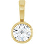 14K Yellow 1/10 CT Natural Diamond Bezel-Set Solitaire Pendant Ethereal Legacy Boutiques