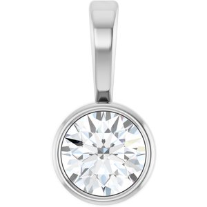 Sterling Silver 1/10 CT Natural Diamond Bezel-Set Solitaire Pendant Ethereal Legacy Boutiques