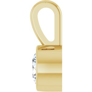 14K Yellow 1/10 CT Natural Diamond Bezel-Set Solitaire Pendant Ethereal Legacy Boutiques