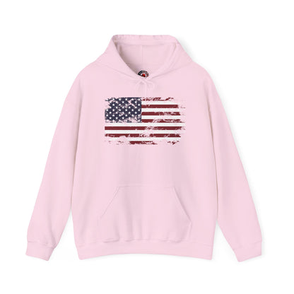 Vintage Style American Flag Hooded Sweatshirt The Devil's Pickle