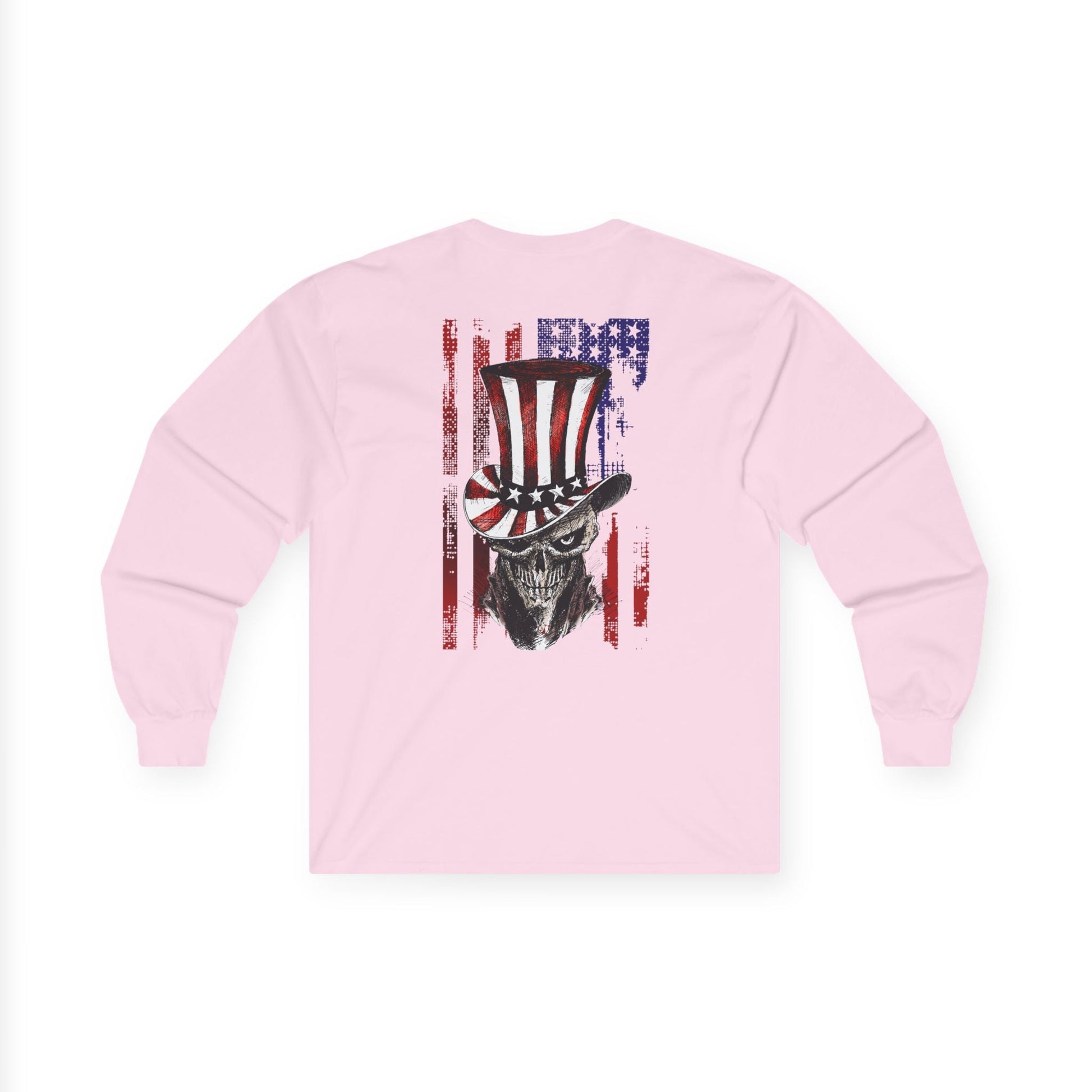 Patriotic Skull Long Sleeve Tee The Devil's Pickle