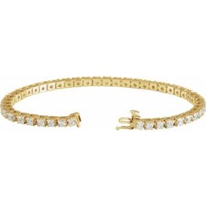 14K Yellow 5 CTW Lab-Grown Diamond Line 7 1/4" Bracelet Ethereal Legacy Boutiques