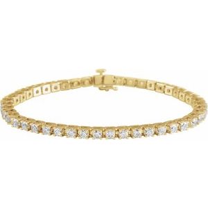 14K Yellow 5 CTW Lab-Grown Diamond Line 7 1/4" Bracelet Ethereal Legacy Boutiques