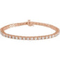 14K Rose 5 CTW Natural Diamond Line 7 1/4" Bracelet Ethereal Legacy Boutiques
