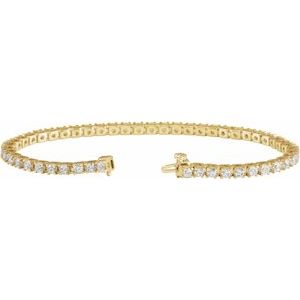 14K Yellow 4 CTW Lab-Grown Diamond Line 7 1/4" Bracelet Ethereal Legacy Boutiques