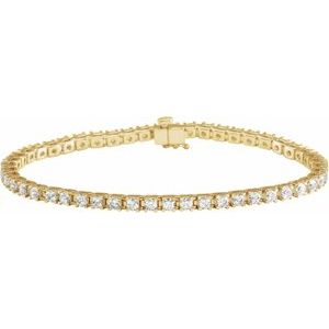 14K Yellow 5 CTW Natural Diamond Line 7 1/4" Bracelet Ethereal Legacy Boutiques