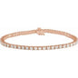 14K Rose 3 CTW Natural Diamond Line 7 1/4" Bracelet Ethereal Legacy Boutiques