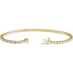 14K Yellow 3 CTW Lab-Grown Diamond Line 7 1/4" Bracelet Ethereal Legacy Boutiques