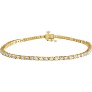 14K Yellow 3 CTW Lab-Grown Diamond Line 7 1/4" Bracelet Ethereal Legacy Boutiques