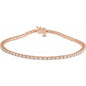14K Rose 2 CTW Lab-Grown Diamond Line 7 1/4" Bracelet Ethereal Legacy Boutiques