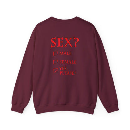 Sex? Yes, Please Crewneck Sweatshirt The Devil's Pickle