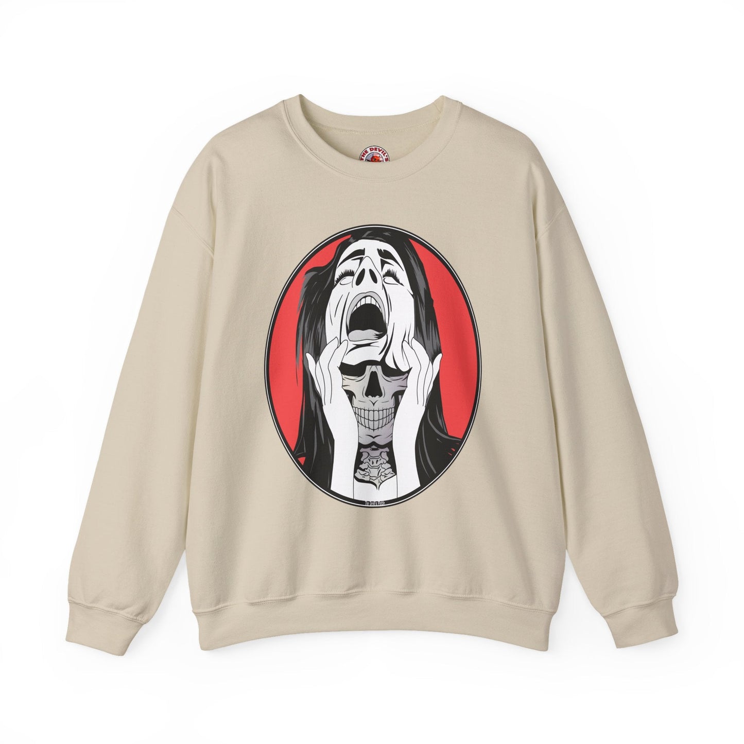 Skull Woman Crewneck Sweatshirt The Devil's Pickle