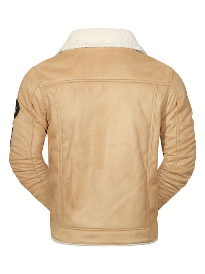 H01 Faux Fur Coat Composite Plush Thickened Warm Men's Jacket NovaCart