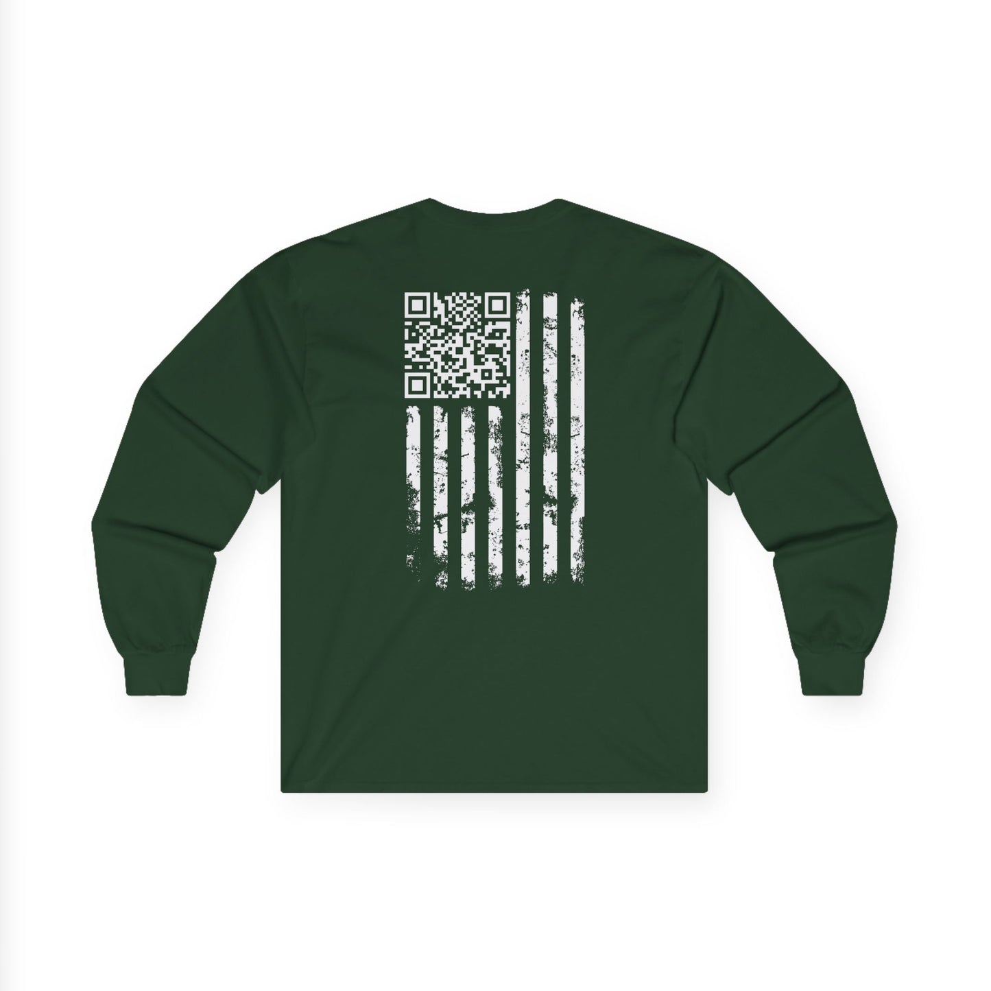 American Flag QR Code Long Sleeve Tee The Devil's Pickle