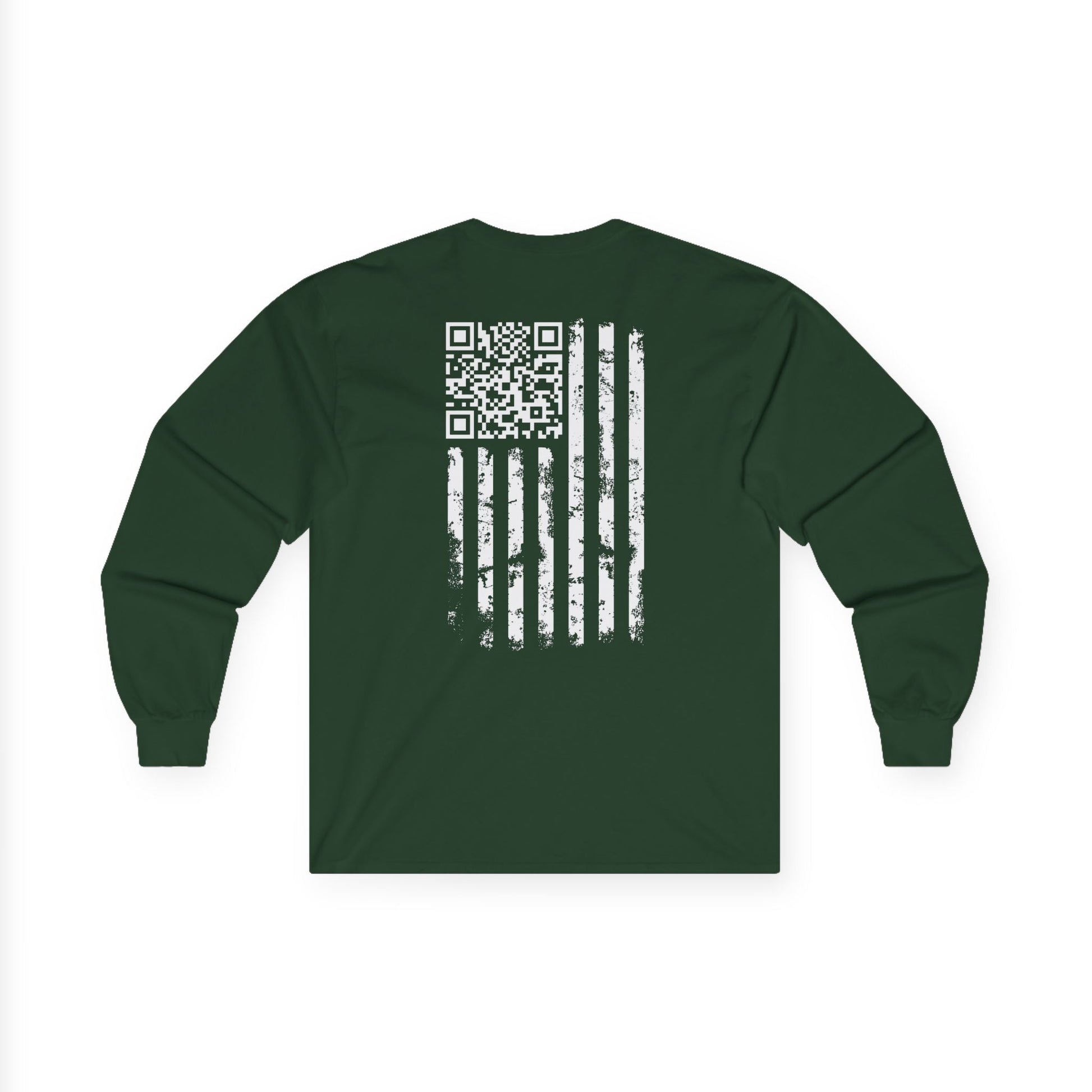 American Flag QR Code Long Sleeve Tee The Devil's Pickle