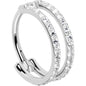 18G Double Row Micro Gem Implant Grade Titanium Hinged Double Hoop Nose Ring BodyCandy