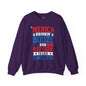 Merica Drinkin Booze And Refusin To Lose Crewneck Sweatshirt The Devil's Pickle