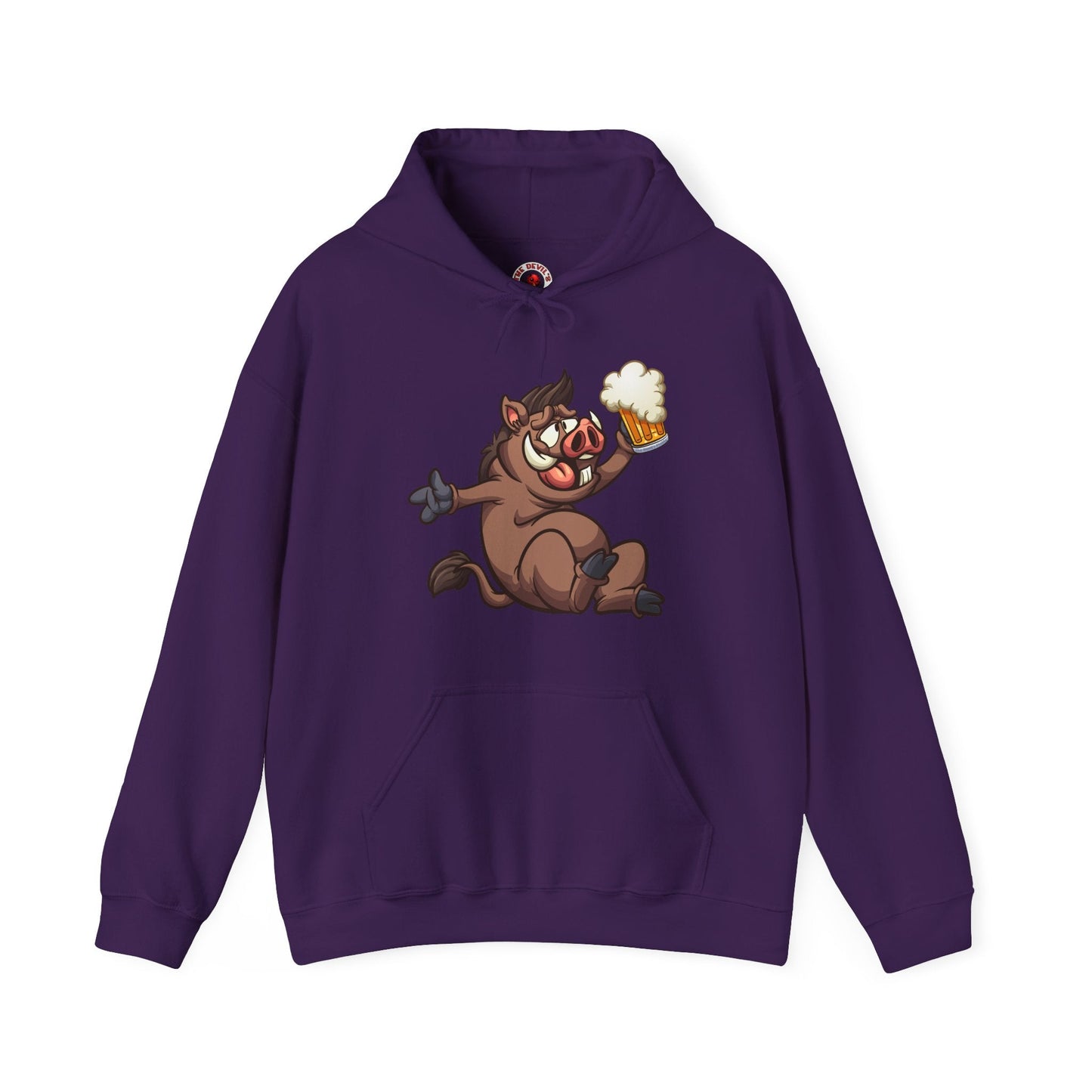 Beer Drinking Boar Hooded Sweatshirt The Devil's Pickle