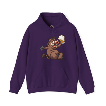 Beer Drinking Boar Hooded Sweatshirt The Devil's Pickle