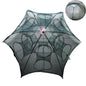 12 Holes Foldable Crab Fish Trap Cast Net Cast Folding Fishing Net
