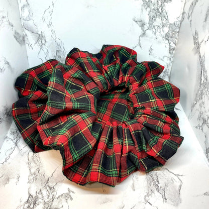 Gold Sparkle Plaid Christmas Scrunchie Enchanted Scrunch