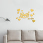 Cross-border Export Love Mirror Acrylic Wall Sticker for Bedroom and Living Room Decor