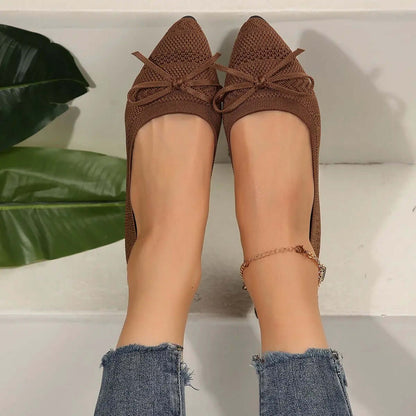 Knitted Pointed-toe Flats Shoes for Women - Ins Fashion SnagBag