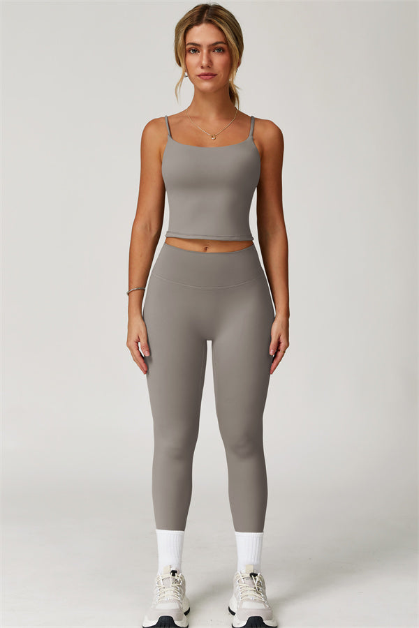 The Agile Crop Top Leggings 2-Piece Set Fitglutes Activewear Gymwear Sportswear & Workout Clothes