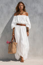 Women's Boat-Neck Sleeveless Cotton-Linen Maxi Dress FitiqueFit