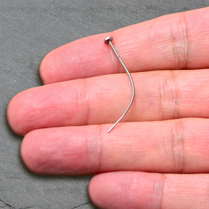 Stainless Steel Curved Insertion Tool, Threadless Insertion Pin Taper BodyCandy