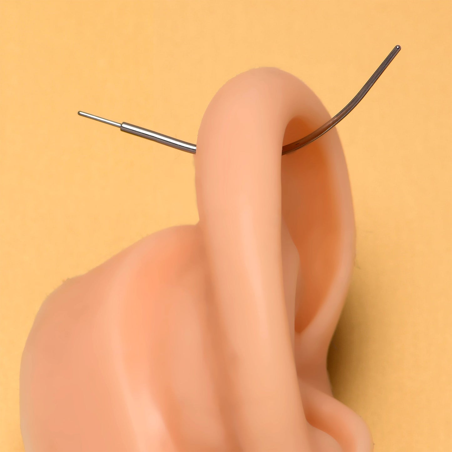 Stainless Steel Curved Insertion Tool, Threadless Insertion Pin Taper BodyCandy