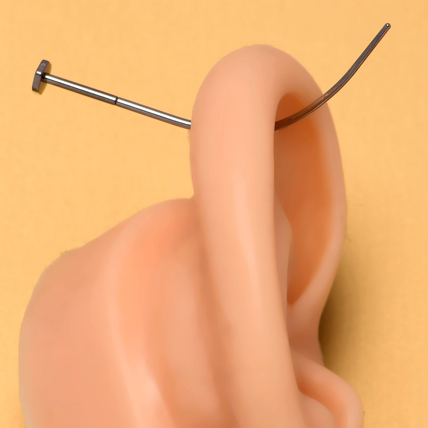 Stainless Steel Curved Insertion Tool, Threadless Insertion Pin Taper BodyCandy