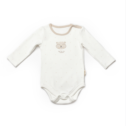 Teddy Ecru Long Sleeve Organic Honey and Hive