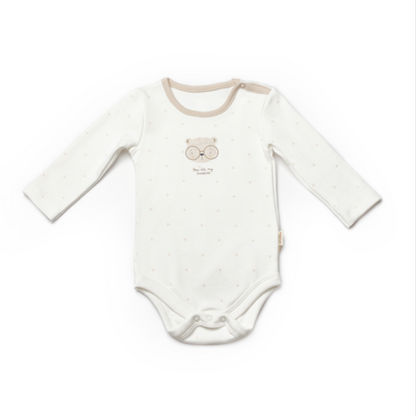 Teddy Ecru Long Sleeve Organic Honey and Hive