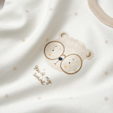 Teddy Ecru Long Sleeve Organic Honey and Hive